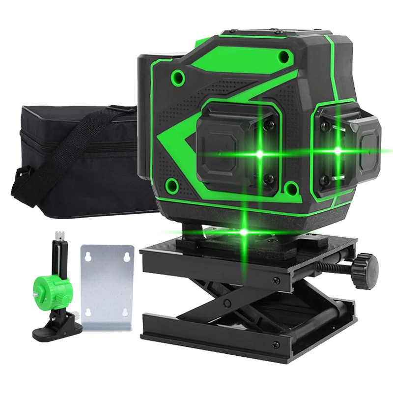 

Laser Level 12/16 Lines 3D/4D Self-Leveling 360 Horizontal & Vertical Cross Super Powerful Green Laser Beam Lines Measuring Tool