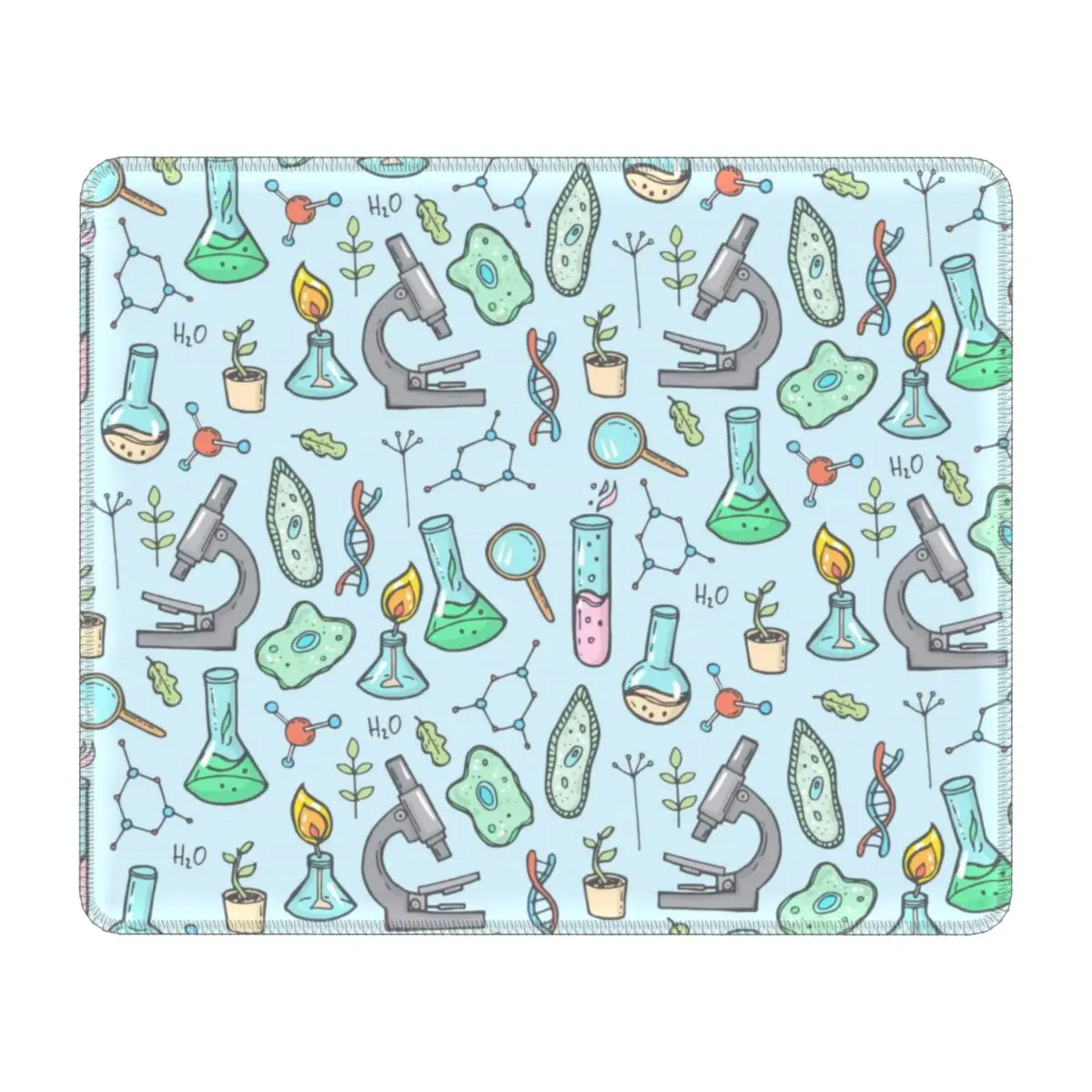 Коврик для мыши ноутбука биология химия мягкий коврик со сшитыми краями