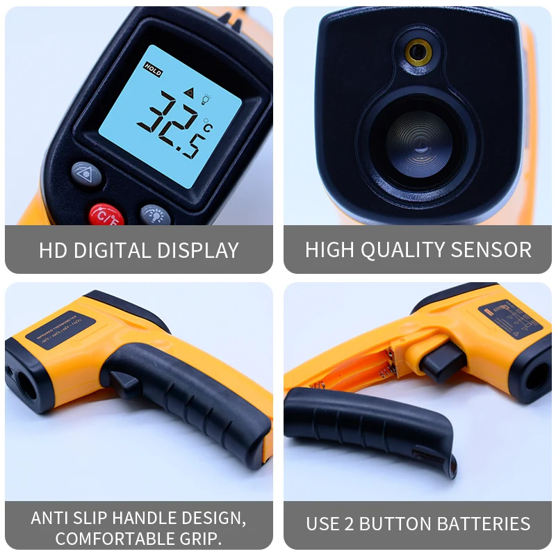 Новый GM320 LCD ИК инфракрасный термометр Бесконтактный цифровой пирометр