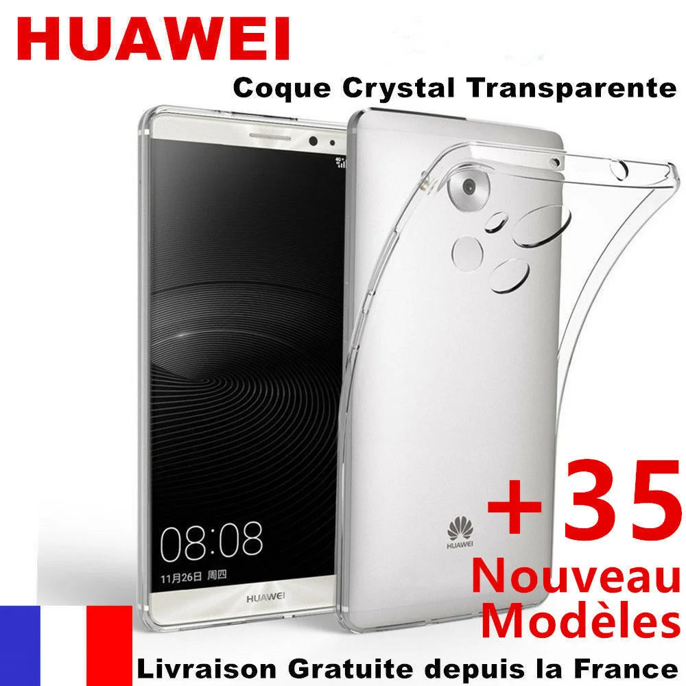 

COQUE ETUI HOUSSE EN GEL SILICONE TRANSPARENT ULTRA FINE pour HUAWEI +35Modèles