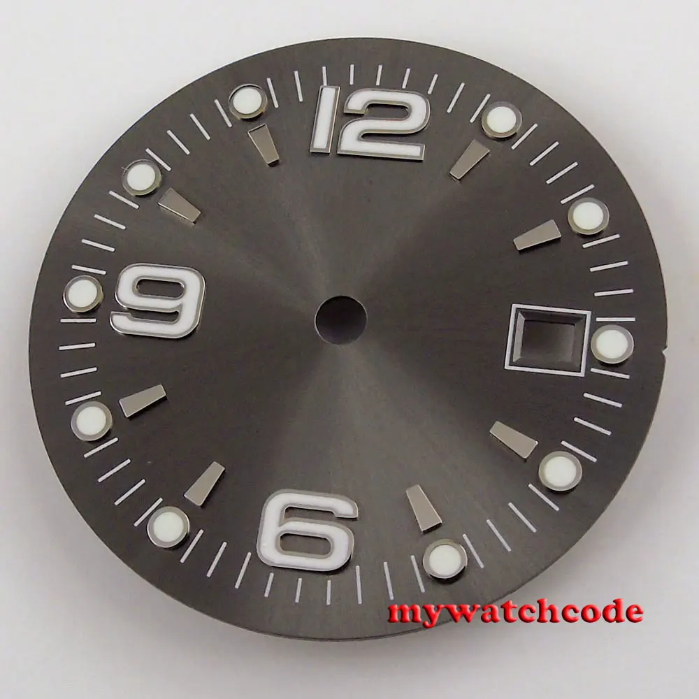 Светящиеся Зеленые/серые мужские часы с автоматическим механизмом 31 5 мм