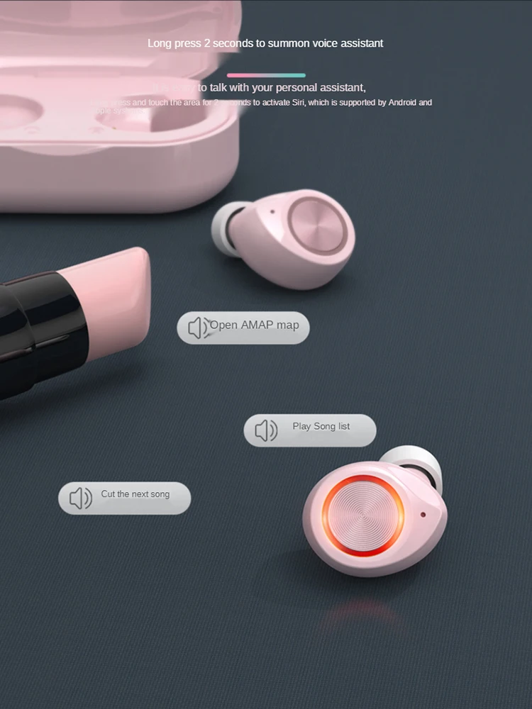 

Tw60 Wireless Bluetooth Headset TWS Mobile In Ear Earbuds HIFI Sports Noise-Canceling Sleep Music Headset