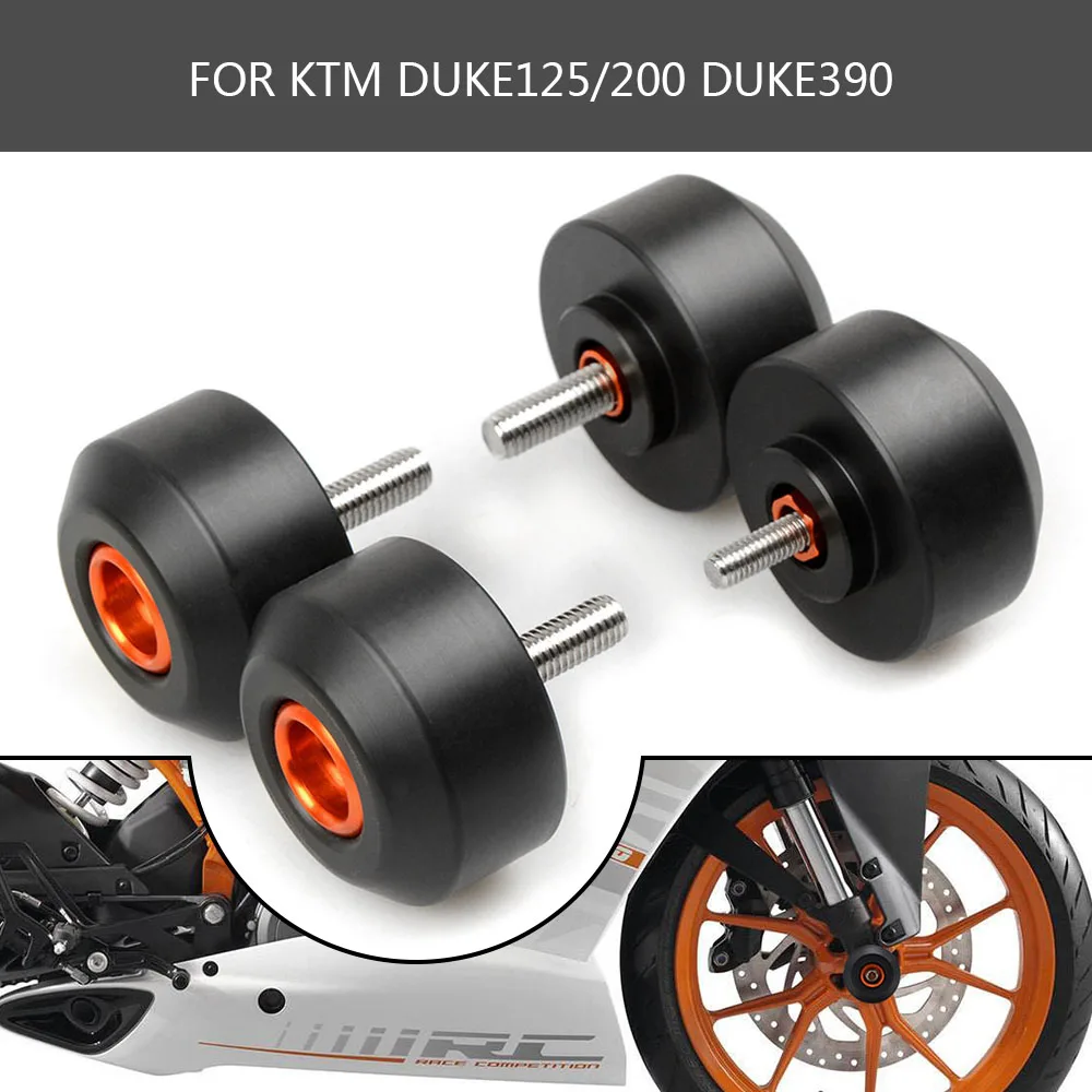 Для KTM DUKE 390 2013 2016 2018 заднее и переднее колесо слайдер рамы мотоцикла Рамка Краш