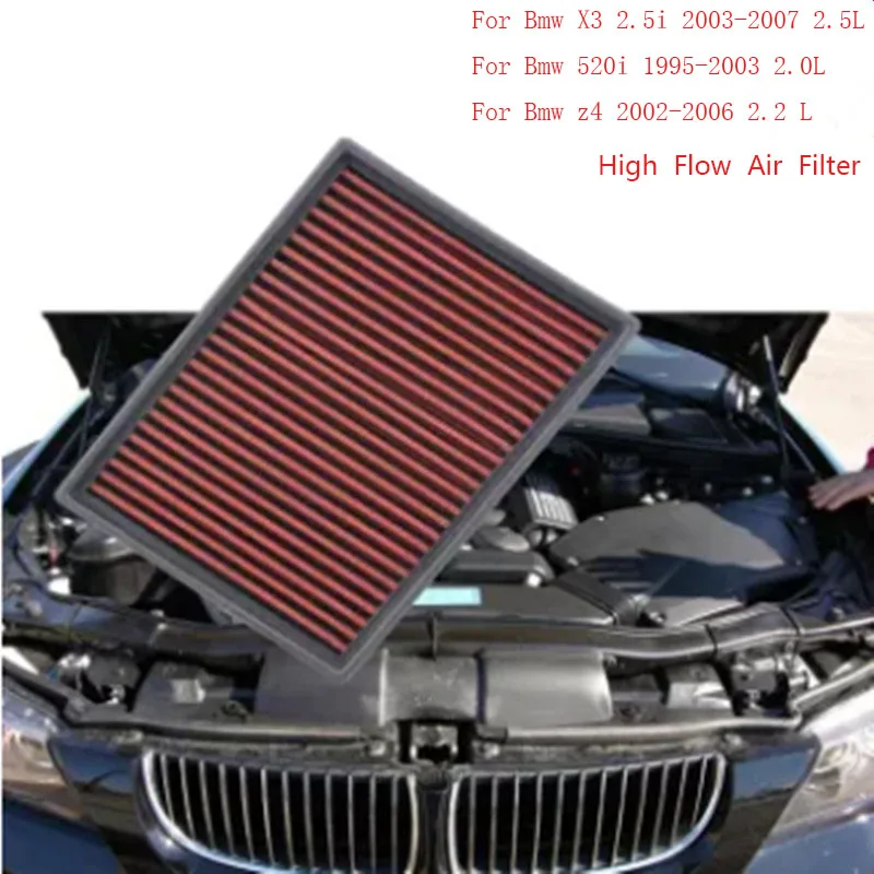 

Air Filter for BMW X3 Z3 Z4 E36 Z3 E46 330 E38 E39 520 E60 E85 Z4 E90 High Flow Washable Reusable