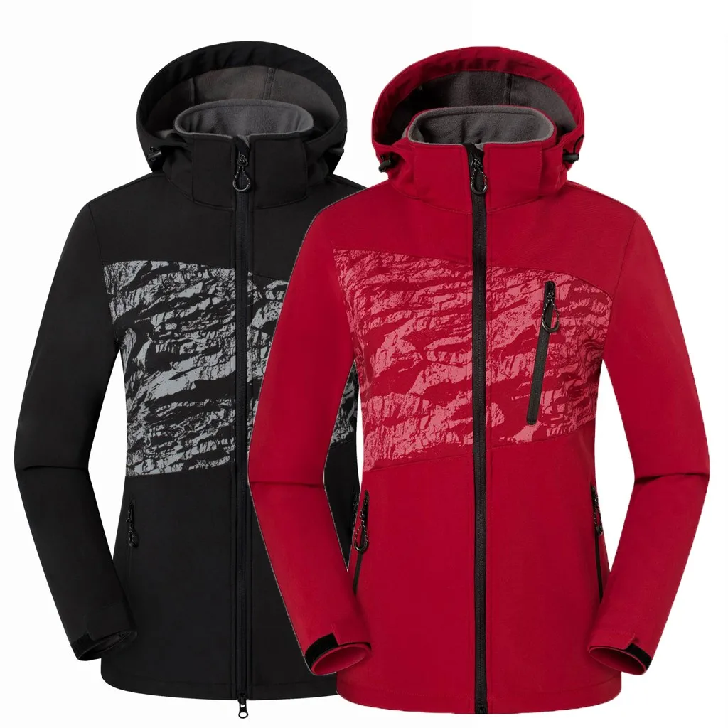 Женская водонепроницаемая флисовая куртка мягкая ветрозащитная для активного