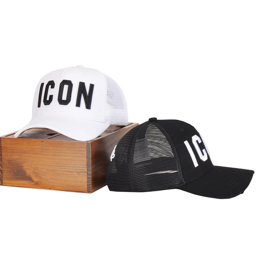 Бейсболка DSQ2 для мужчин и женщин сетчатая Кепка с вышитыми буквами-иконами шапка