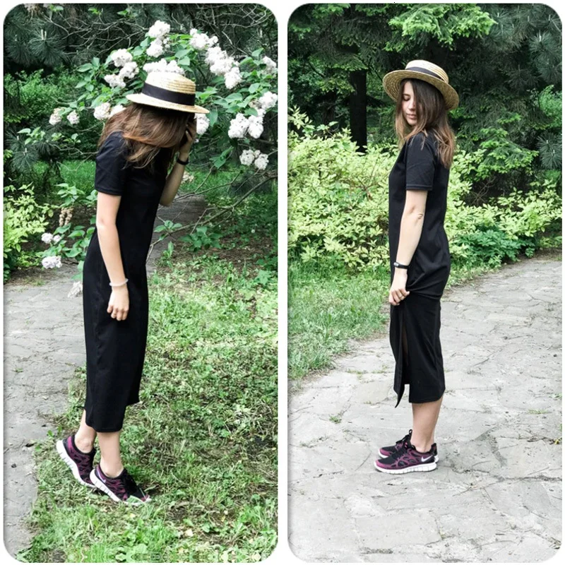 Осенне-весеннее платье-футболка Женское зимнее платье для рождественской