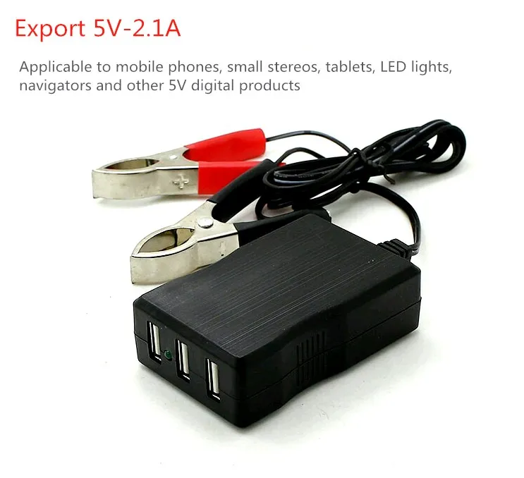Многопортовый 12V24v аккумулятор зарядное устройство для мобильного телефона
