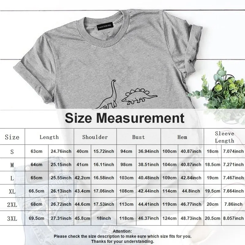 

Female Cute Dinosaur Shirt Summer Loose Casual T-shirt Short Sleeve Graphic Print T-Shirt