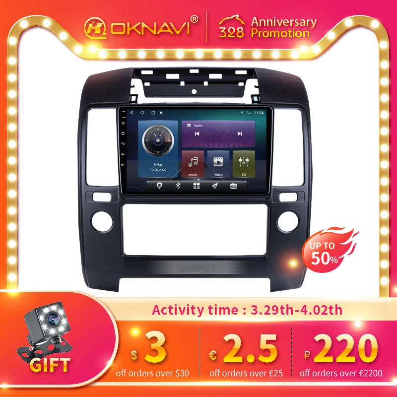 

6+128G Android 10 Car Navigation GPS For NISSAN NAVARA 2006-2012 Multimedia Player BT Carplay USB Android Auto Car Radio No DVD