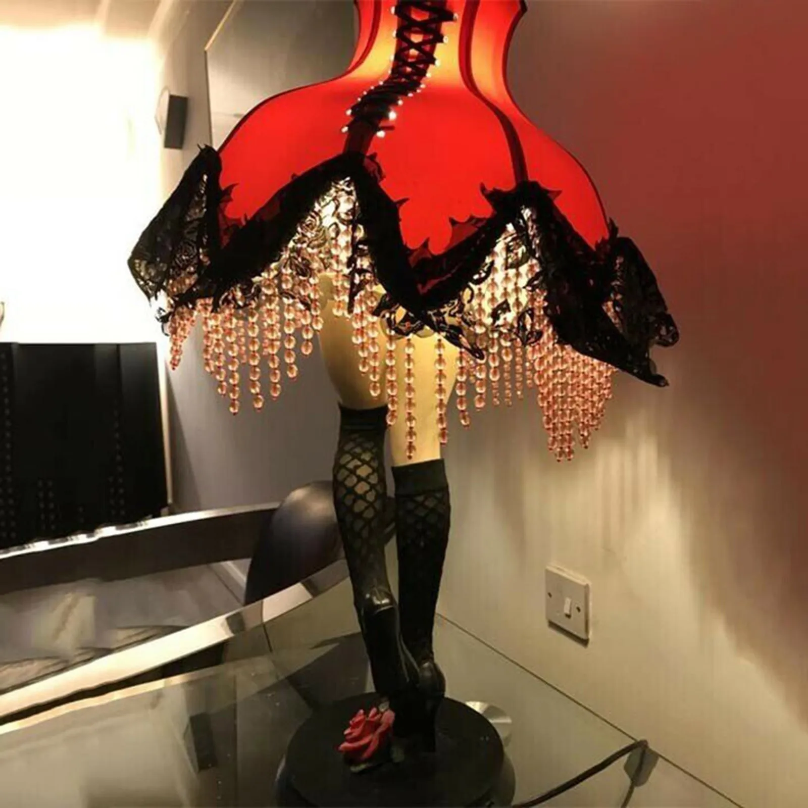 

Sexy home night light decoration Personalized exquisite decorative lamp with hanging curtain DIY creative warm light table lamp