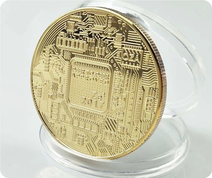 Позолоченные 2017 Биткоин Litecoin Ripple Dash Coin памятные монеты художественная коллекция