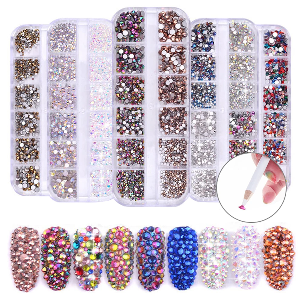 1440 шт Стразы кабошоны блестящая имитация бриллианта драгоценные камни украшения