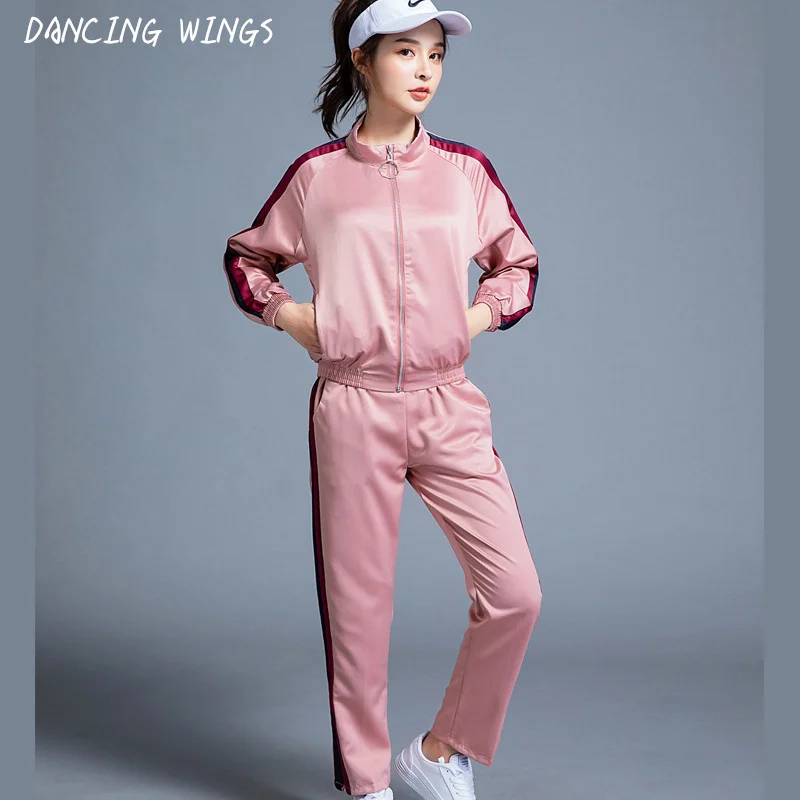 Повседневные женские спортивные костюмы весна-осень 2021 толстовки на молнии с