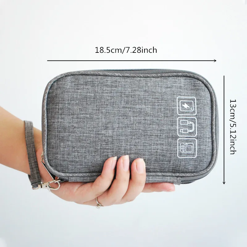 

Carry Digital Bag Charger Cable Electronic Earphone Organizer Pouch Usb Gadget Cell Phone Storage Package Accessories Supplies