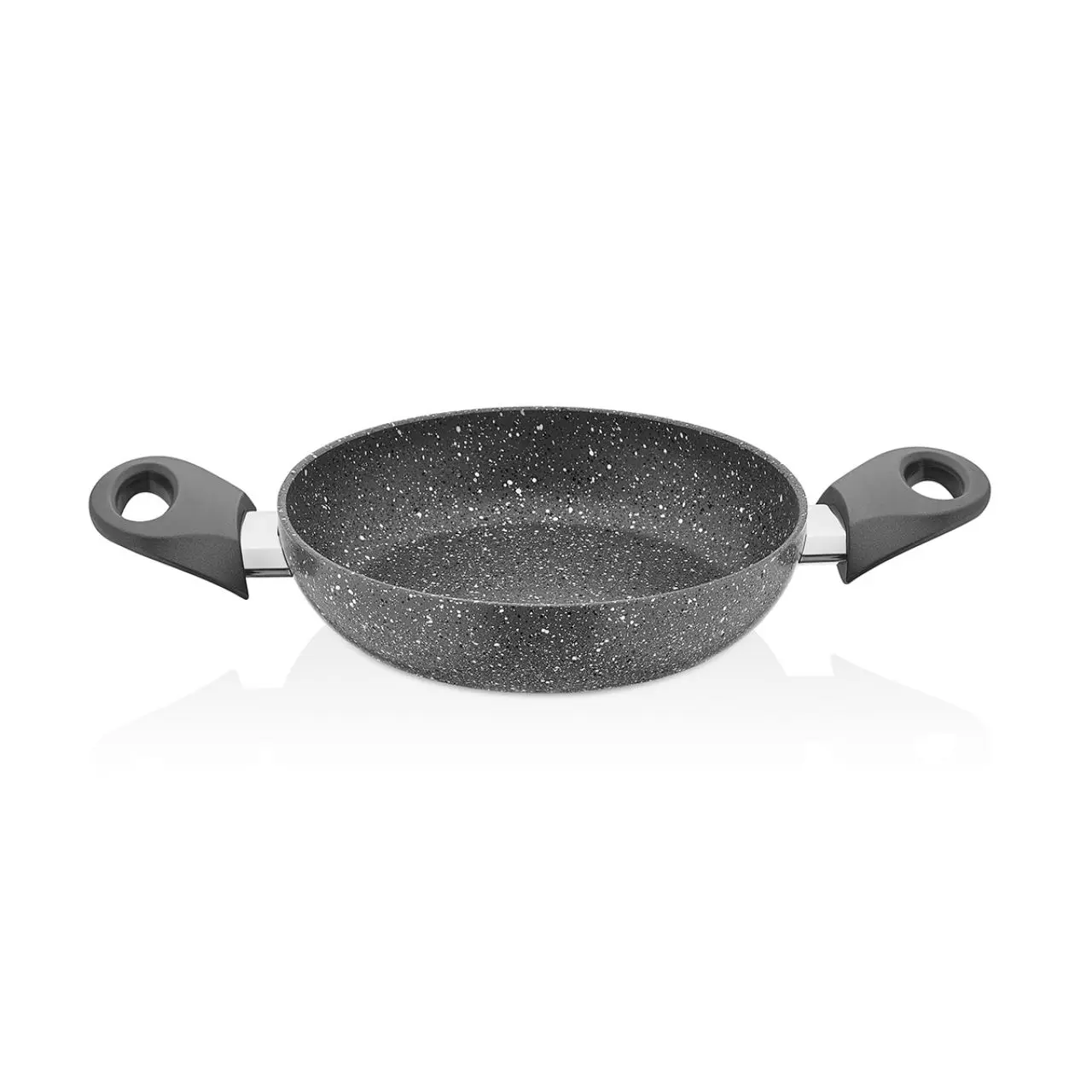

Gray Color 20 CM Granite Sahan lunch box bulaklar eat bars knife