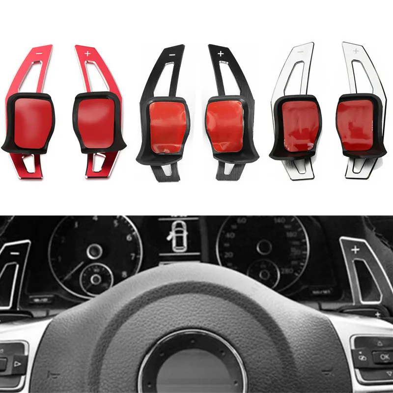 2Pcs Steering Wheel Shift Paddle Extension Shifter For VW Beetle Scirocco Touareg Eos Sharan Tiguan R36 Golf 5 6 GTI Polo Jetta - купить по