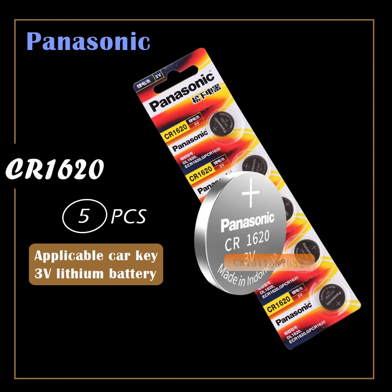 5 шт. Panasonic CR1620 кнопочные батареи для монет автомобильный пульт дистанционного