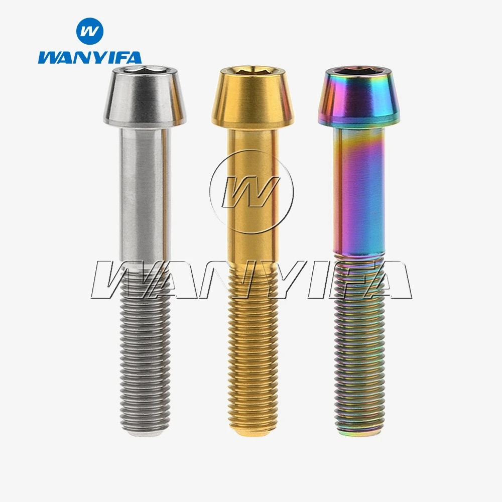 Wanyifa титановый болт DIN912 стандарт M10x 55 60 70 80 85 100 мм коническая головка винт для Suzuki