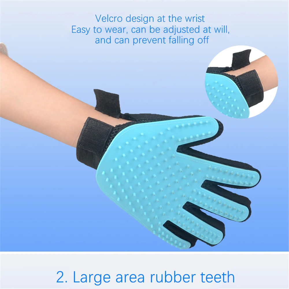 Силиконовая перчатка для груминга питомцев расческа шерсти кошек вычесывания