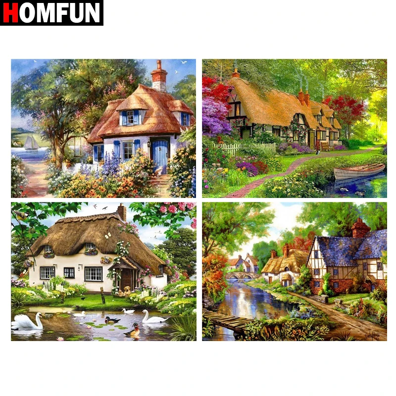 Набор для алмазной вышивки HOMFUN картина с квадратными/круглыми стразами 5D сделай