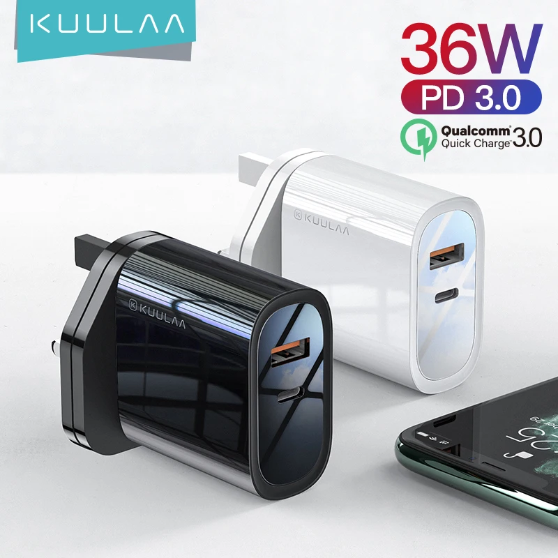 Сетевое зарядное устройство KUULAA 36 Вт 4 порта USB Type C|Зарядные устройства для