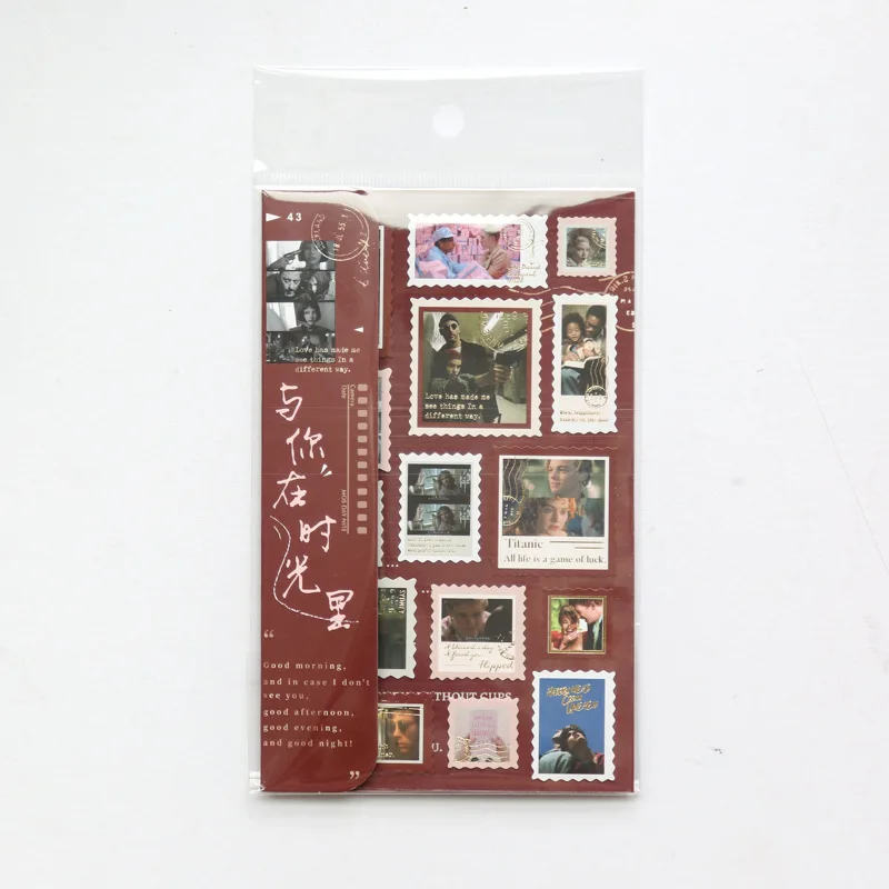 

2 Pcs Vintage Post Stamps Alice Story Moon Decorative Stickers For Scrapbook Envelopes Journal Diary Planner