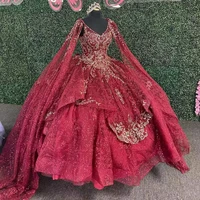 new red quinceanera dresses for sweet girl sequined beading appliques sweetheart lace ball gowns vestidos de fiesta