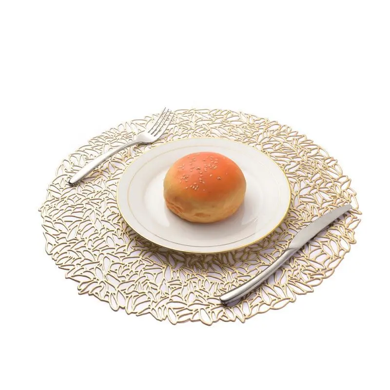 

PVC Non-slip Hollow Coaster Table Bowl Mats Decor Heat Resistant Placemat Dining