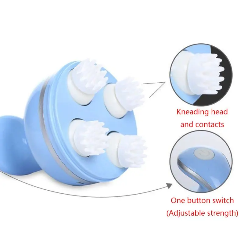 Массажер для головы электрический с зарядкой от USB высокочастотный Вибрационный