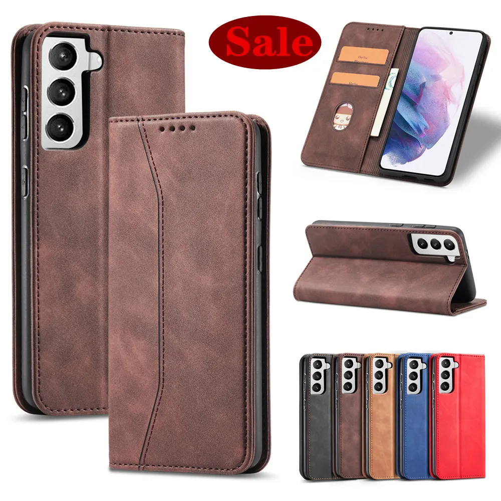 

Кожаный чехол-книжка для Samsung Galaxy S21 Plus FE Ultra Retro, роскошный чехол, кошелек, держатель для карт, чехол для телефона