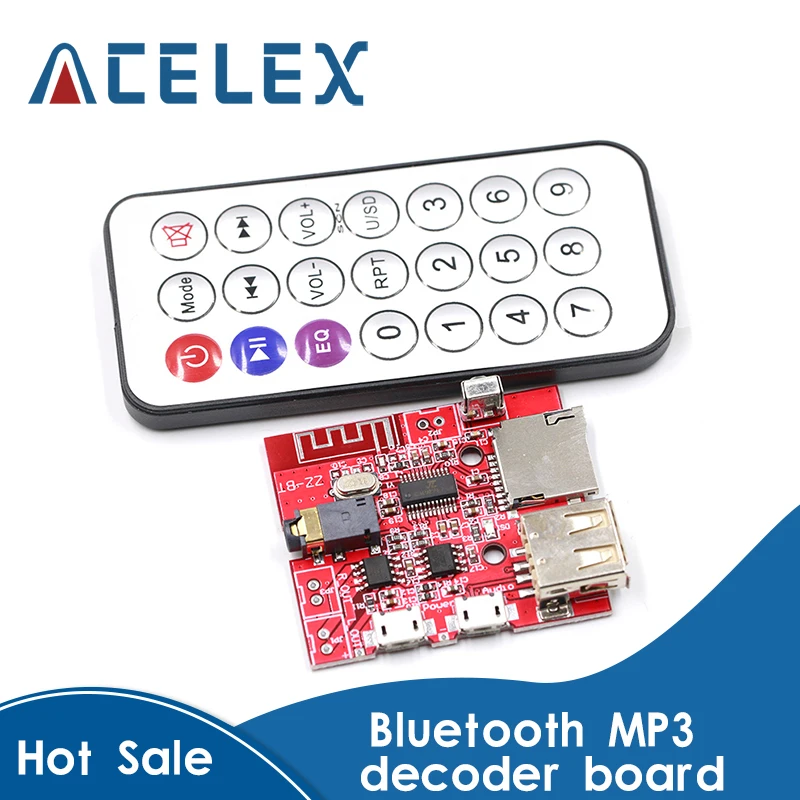Автомобильная плата декодирования Bluetooth 4 1 MP3 WAV 3 Вт усилитель динамика модуль