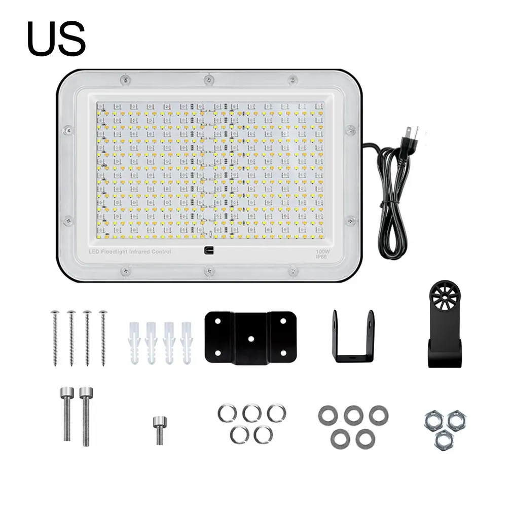 

110-270V LED Floodlight RGB Flood Light LED Spotlight Outdoor Color Remote Controller Waterproof IP65