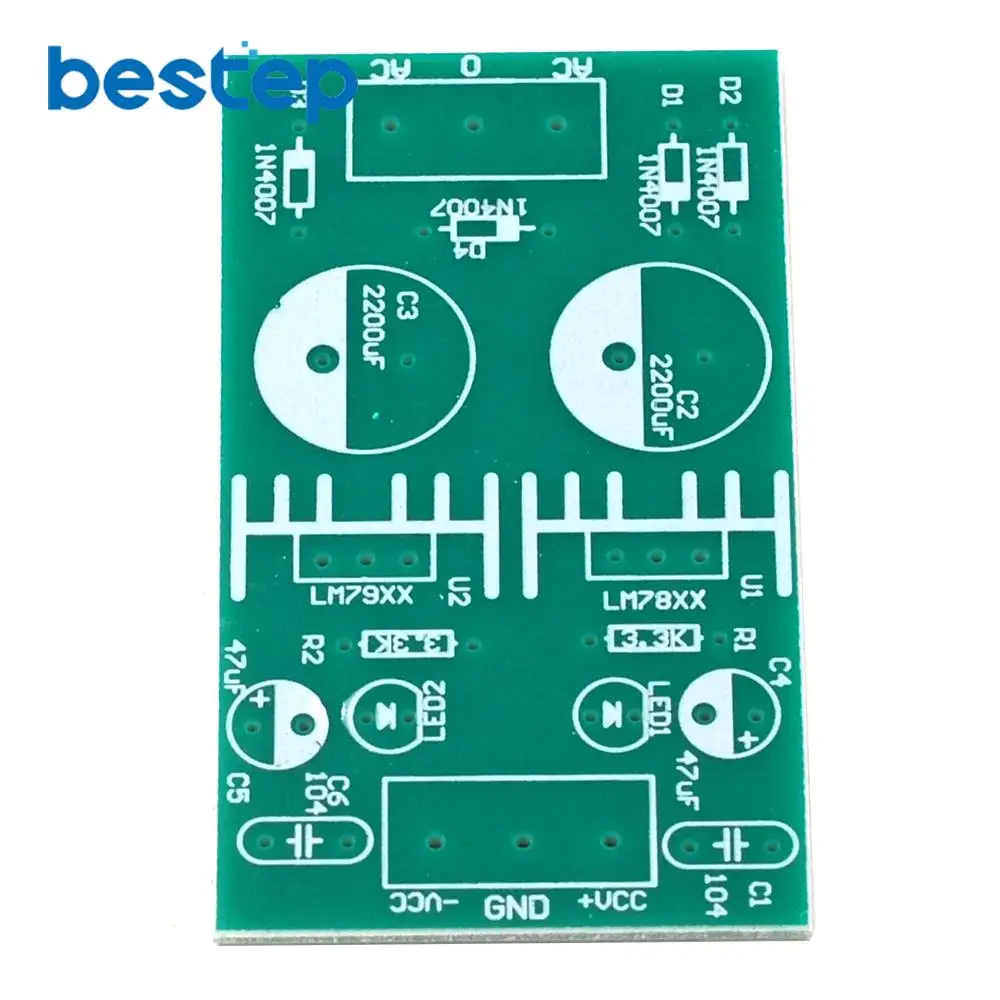 Трехклеммный регулятор L7809 + L7909 двойная плата питания положительный и