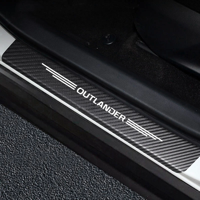 4 шт. автомобильные наклейки на порог двери Виниловый протектор для Mitsubishi outlander