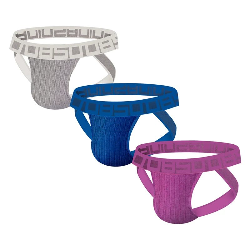 

3pcs Lot Men Thong Mens Jockstrap Underwear Set Sexy Low Waist Cotton Men's Thongs Bikini Wholesale Free Shipping BS3127 M-2XL