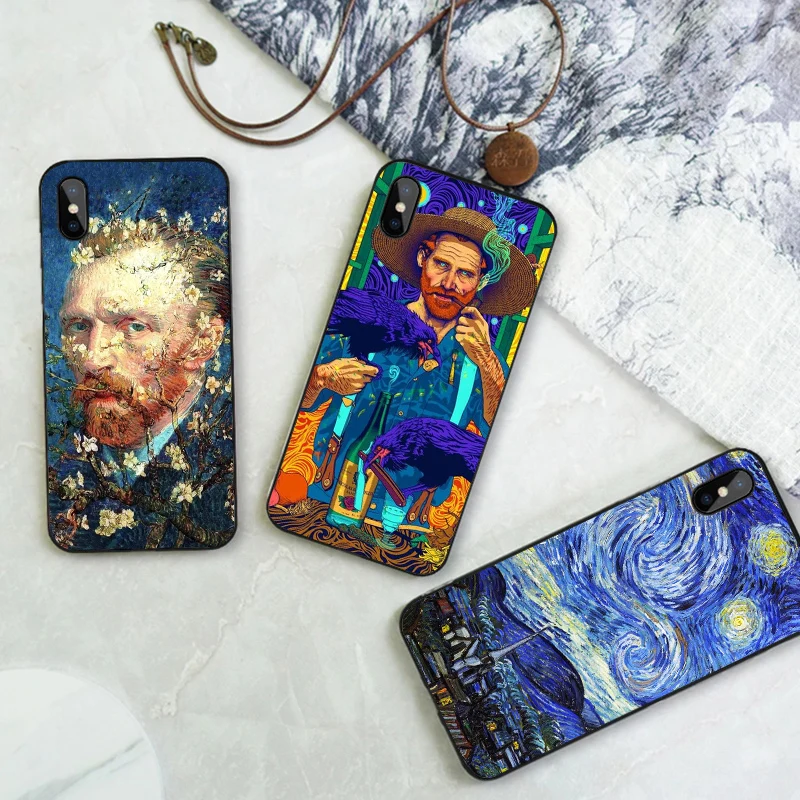 

Van Gogh Unique Art Phone Case For Iphone 13 12 Mini 11 Pro XS Max luxury Mobile Shell 6S SE X XR 7 8 Plus 5S Fashion Hard Cover