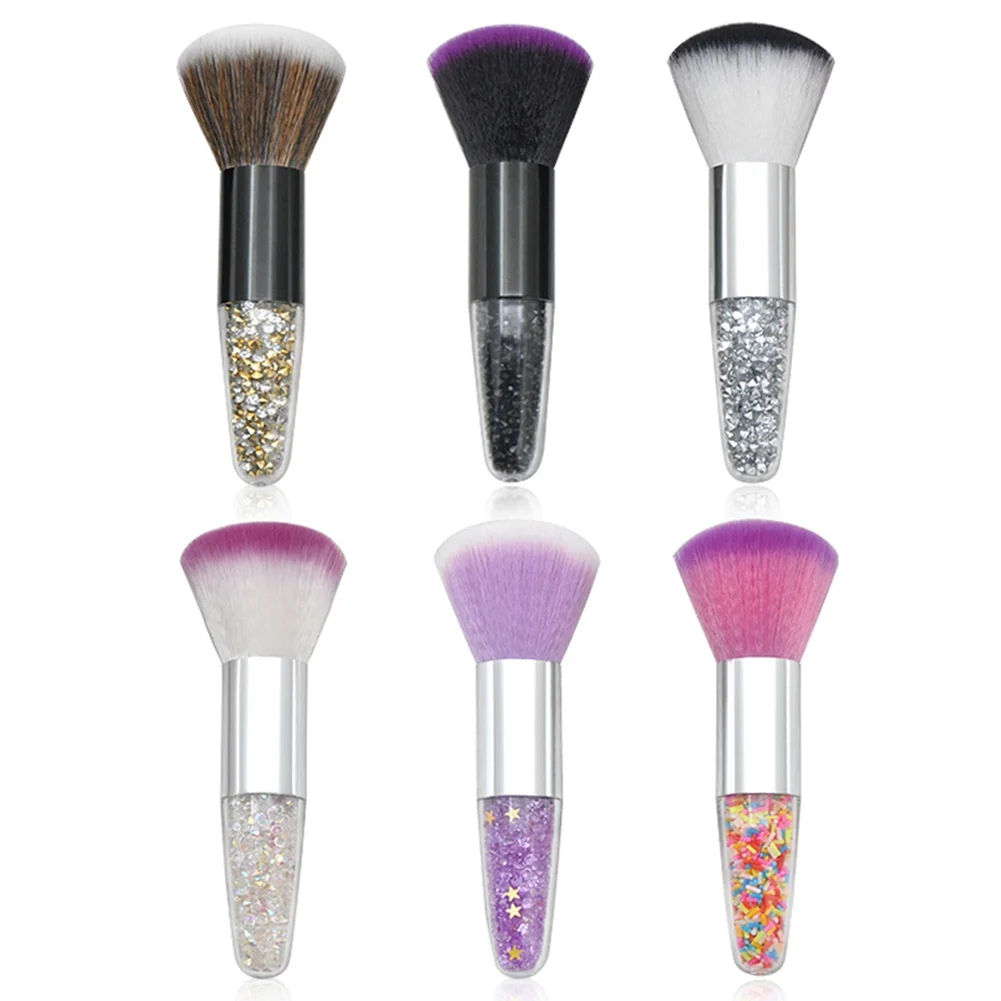

1pc for Loose Powder Blush Makeup Tools with Shiny Rhinestone Handle Crystal Diamond Transparent Handle Makeup Brushes