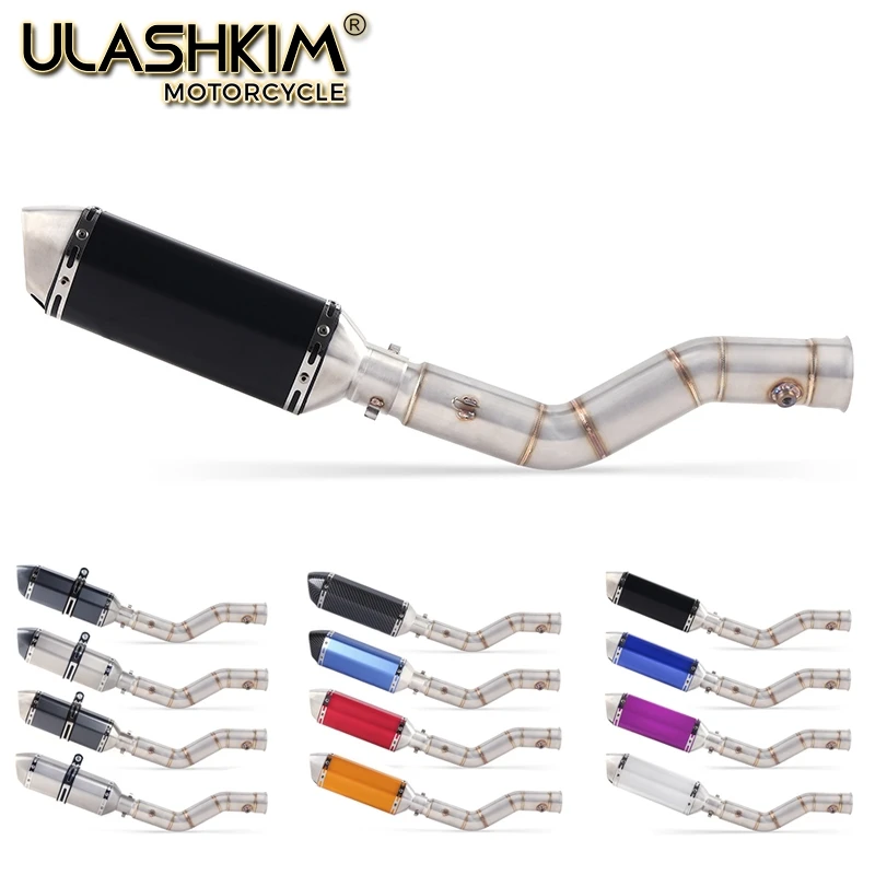 Мотоцикл глушитель Escape полная система средняя ссылка труба без шнуровки для yamaha