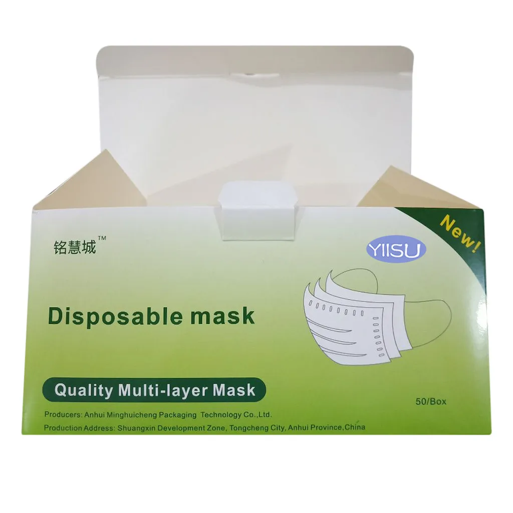 

New Arrive And Hot Selling Air Purifying Face Mask Cover 3 Layer Mouth Filter Masks 50 Pcs Mascara High Quality 20jul 14