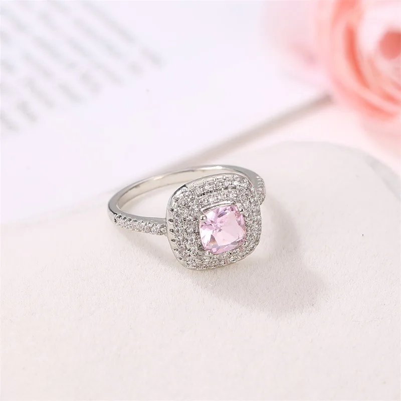 Новинка обручальные кольца фиолетового и розового цвета с фианитом класса ААА
