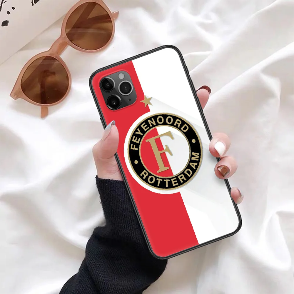 

soccer Feyenoord Rotterdam FC Phone Case For Iphone 4 4s 5 5S SE 5C 6 6S 7 8 Plus X XS XR 11 12 Mini Pro Max 2020 black Hoesjes