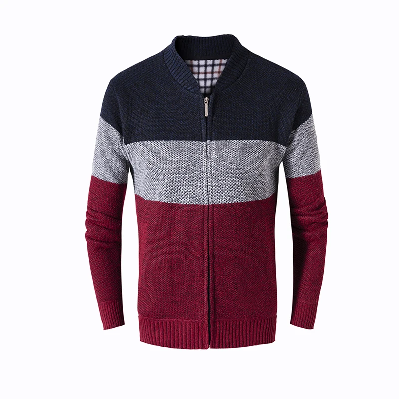 

Мужской свитер, пальто, осень 2020, Мужское пальто в полоску, плотный шерстяной свитер на молнии, кардиган, джемперы, мужская зимняя куртка для ...