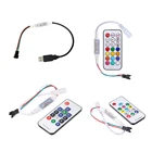 Мини 3 кнопки RF 14key 17key 21key LED Pixel светильник remote Controller для WS2812 WS2811 SK6812 WS2812B APA102 6803 1903 Strip светильник