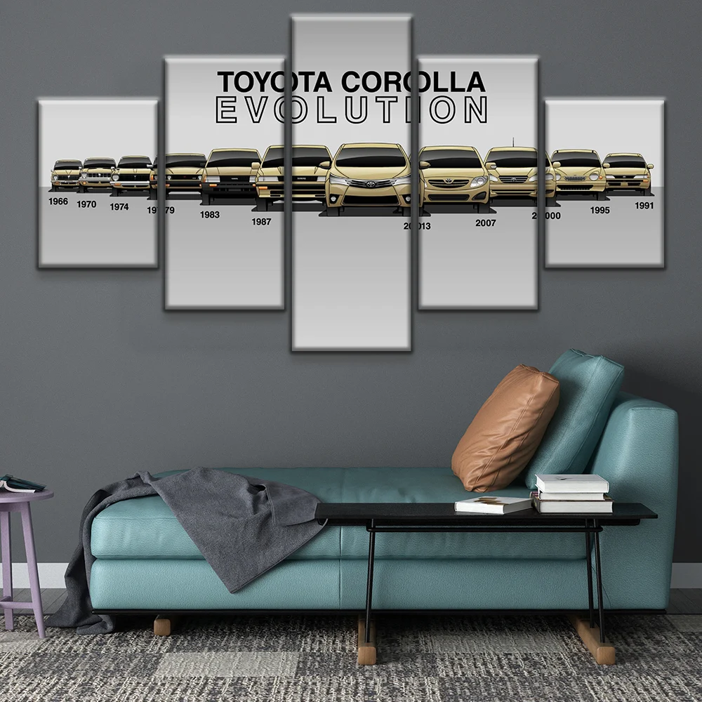 Современный домашний декор картина с рамкой Toyota Corolla Автомобильный постер HD
