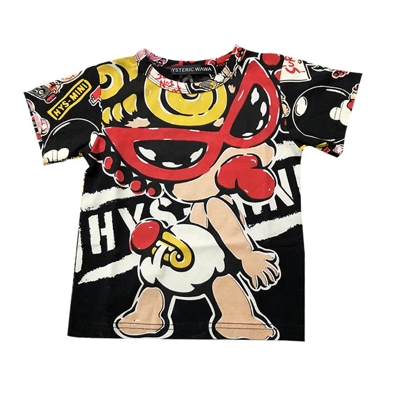 

Новая футболка для мальчиков и девочек детская футболка Fille, Детская футболка Топы, Enfant Garcon, с рисунком пустышки, с коротким рукавом