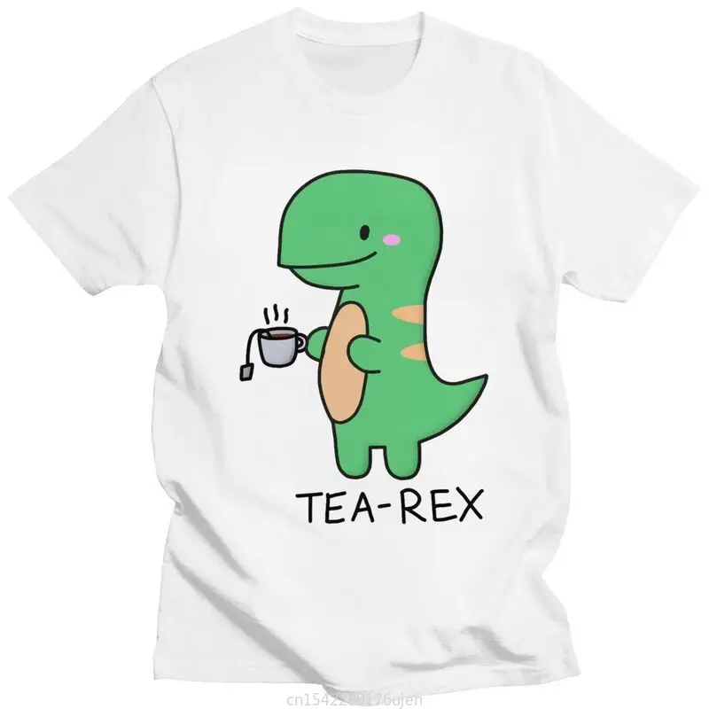 

Four Seasons Casual Women Cute Tea T Shirts Short Sleeves Lycra Tshirt Streetwear T-shirt Leisure Dinosaur Tee Tops Oversized