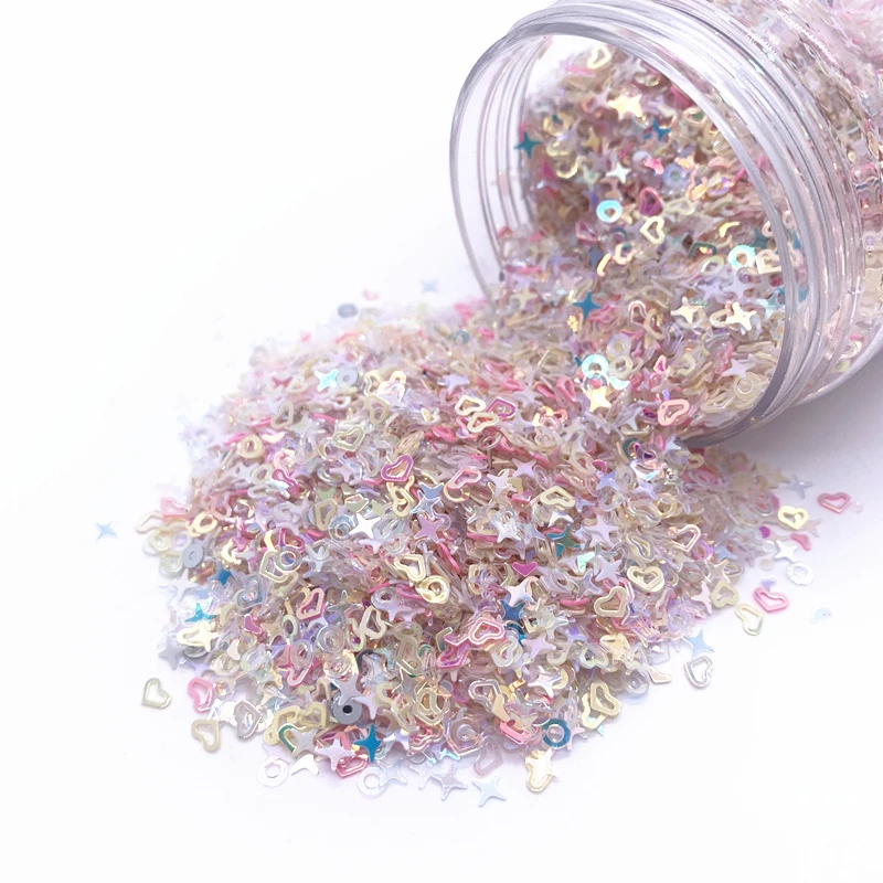 Блестки разных цветов 4 мм 15 г около 5000 | Дом и сад