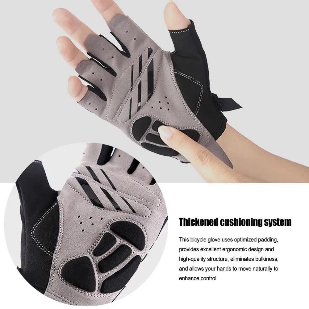 

Short Finger Gloves Cross-border Half-finger Cycling Gloves For Men And Women Outdoor Breathable Motorcycles Road Bikes Gloves