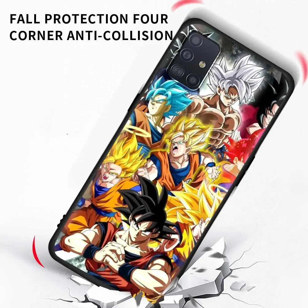 anime son goku phone case for samsung s20 fe s21 s10 s9 plus s8 s10 capa for galaxy note 20 ultra 10 lite 9 soft cover free global shipping